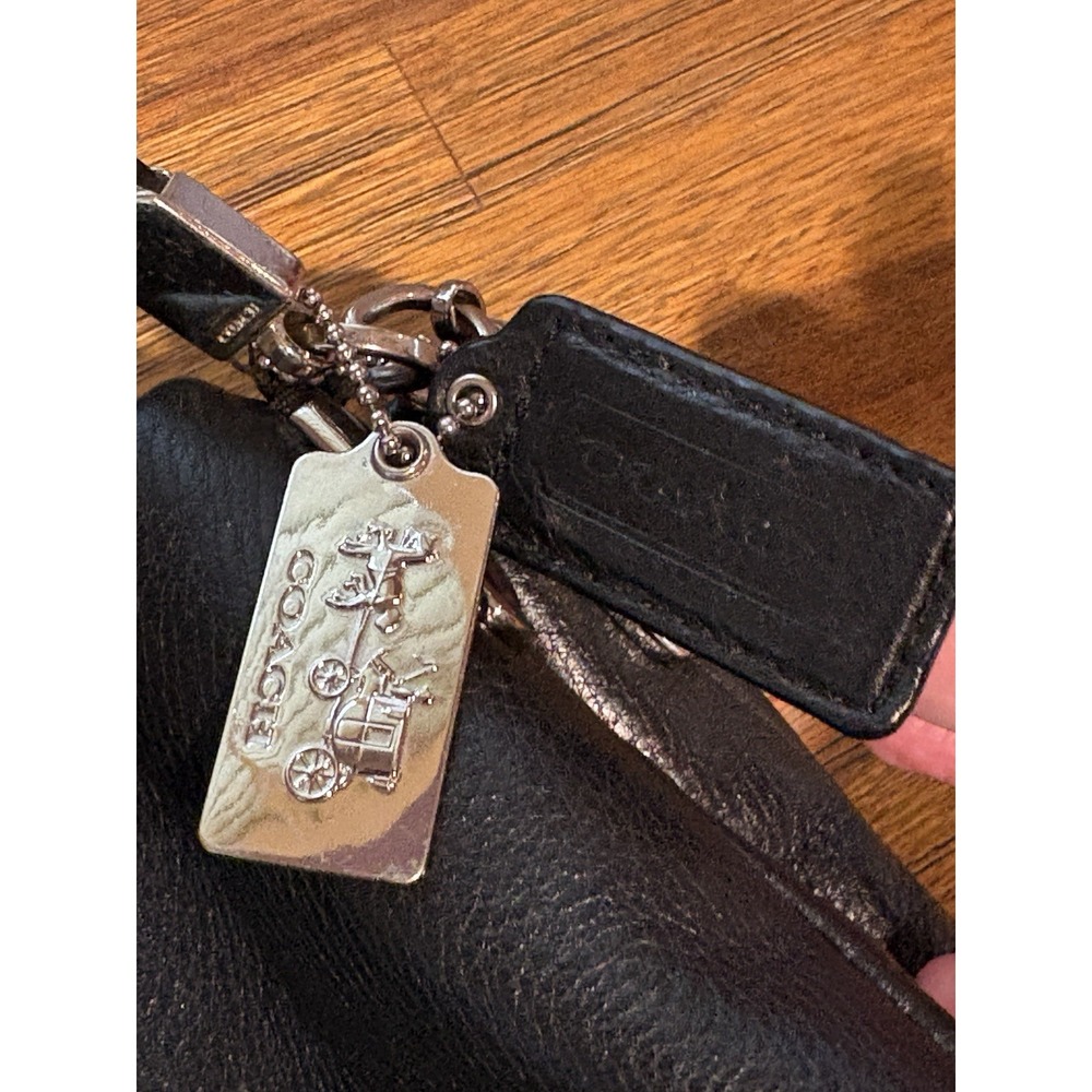 COACH‎ Madison Phoebe Shoulder Bag Hobo Style Leather Purse in Black F35723 - Picture 2 of 16